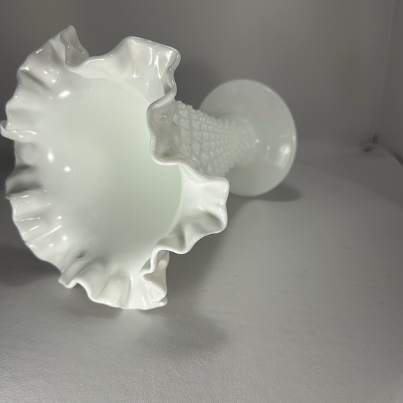 Vintage Milk Glass Hobnail Vase - Picture 8 of 17